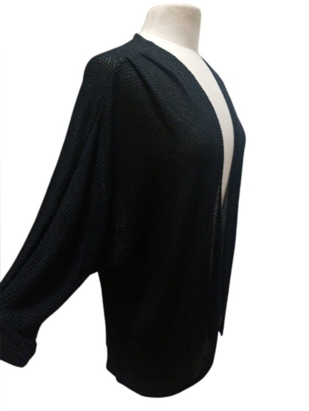 Open-Knit Open-Front Cardigan - Picture 2 of 6